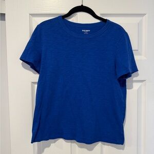 Old Navy EveryWear Crew Neck Cotton Short Sleeve T-Shirt - Royal Blue